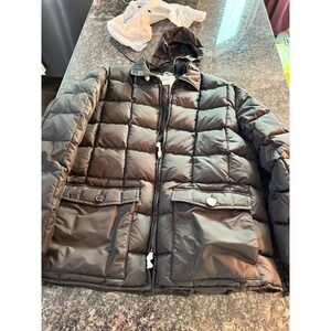 $1609 Bode Seattle Puffer Jacket Black Quilted Down Parka Mens XXL NEW coat